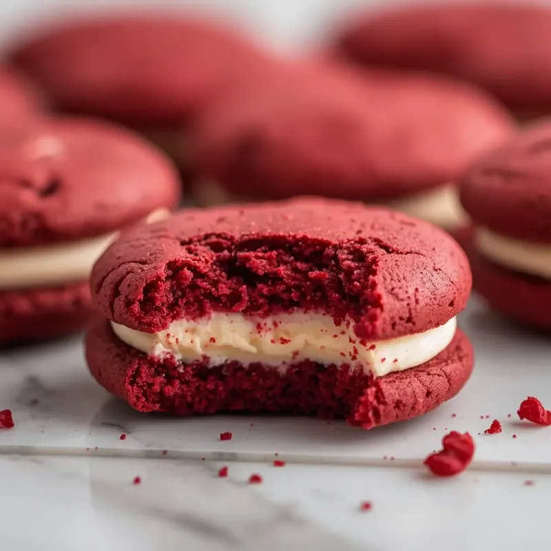 Creamy Red Velvet Cream Cheese Cookies