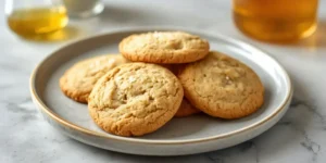 Soft Salted Honey Cookies with Golden Edges