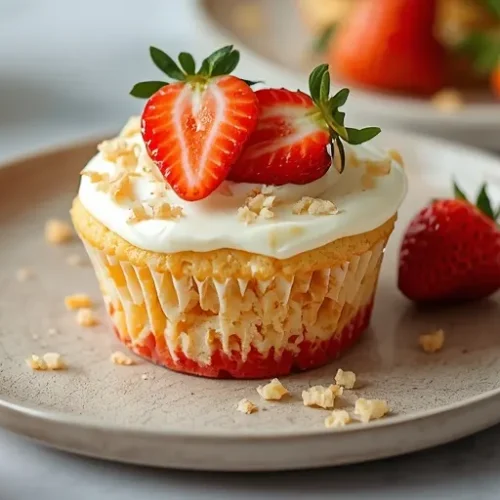 Strawberry Crunch Shortcake Cupcakes recipe
