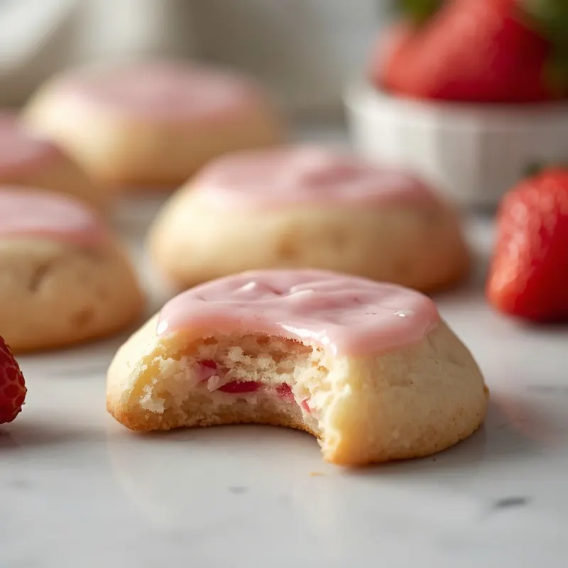 Soft Strawberry Sugar Cookies with Sweet Berry Flavor