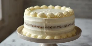 Elegant White Almond Wedding Cake with Smooth Buttercream