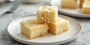 Creamy White Chocolate Brownies with Soft Centers
