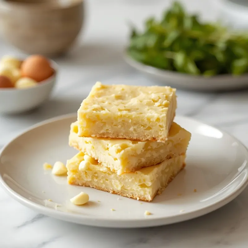 Creamy White Chocolate Brownies with Soft Centers