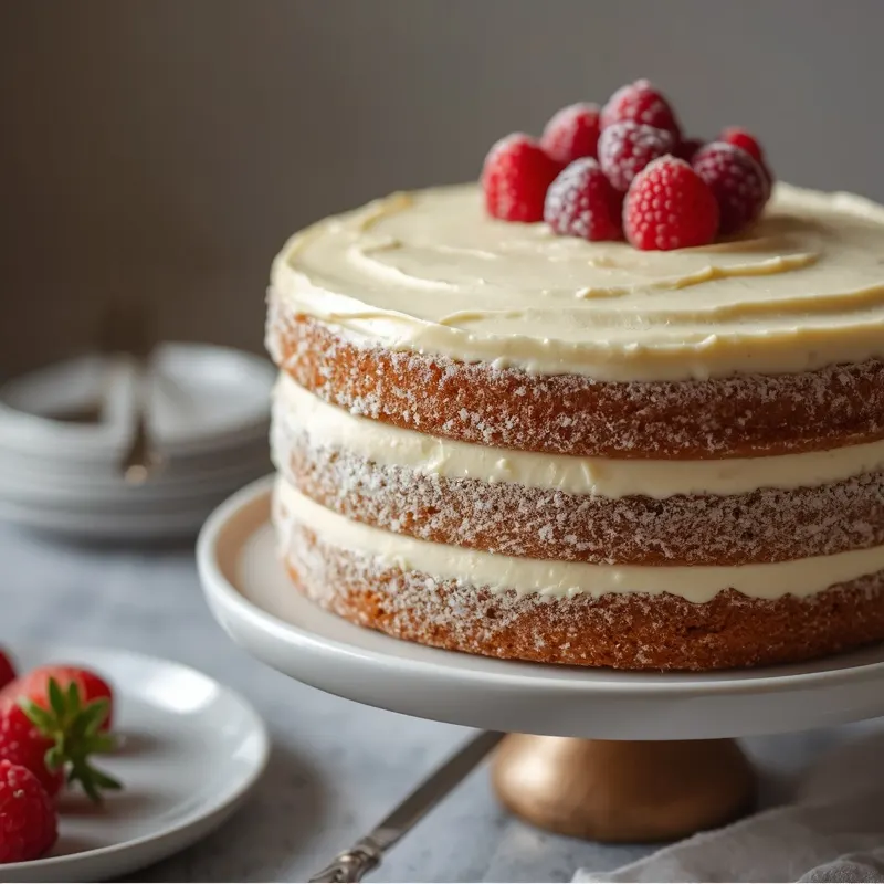 Elegant White Chocolate Raspberry Layer Cake for special occasions