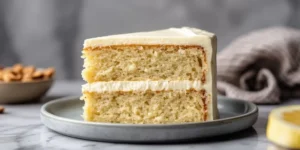Fluffy Almond Cream Cake with Creamy Frosting