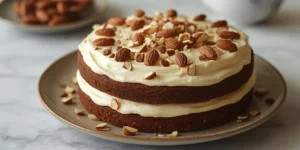 Rich Almond Joy Cake with Creamy Chocolate Frosting