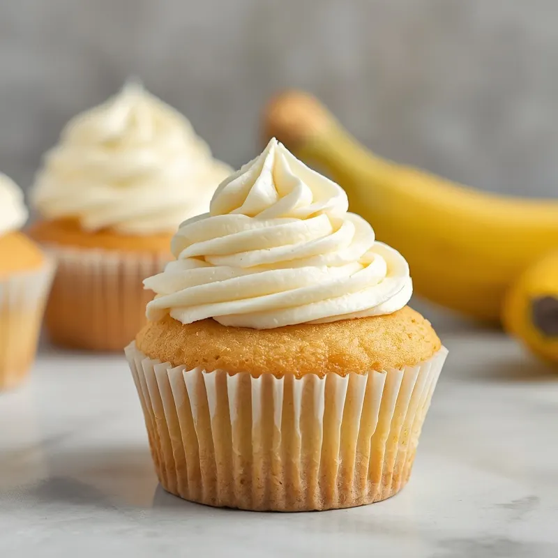 Fluffy Banana Cupcakes with Creamy Frosting Fluffy Banana Cupcakes with Creamy Frosting