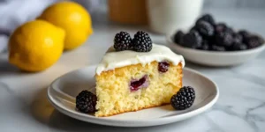 Fresh Blackberry Lemon Cake with Creamy Frosting