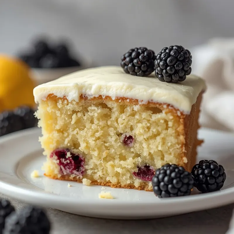 Fresh Blackberry Lemon Cake with Creamy Frosting Fresh Blackberry Lemon Cake with Creamy Frosting