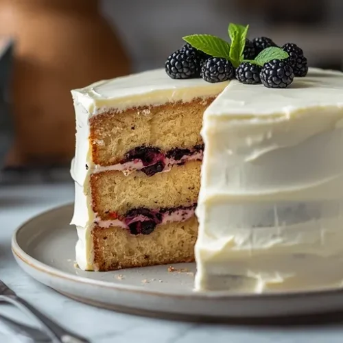 Blackberry Vanilla Layer Cake recipe