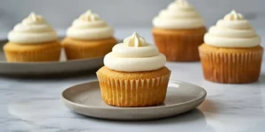 Fluffy Brown Butter Vanilla Cupcakes with Creamy Frosting
