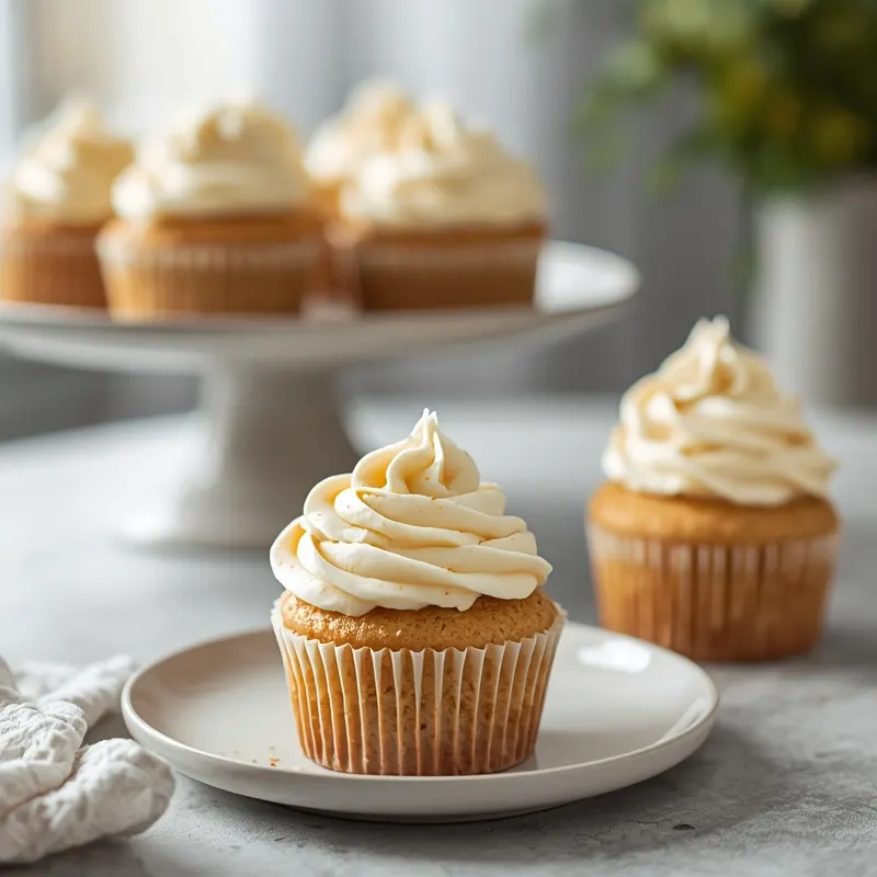Fluffy Brown Butter Vanilla Cupcakes with Creamy Frosting