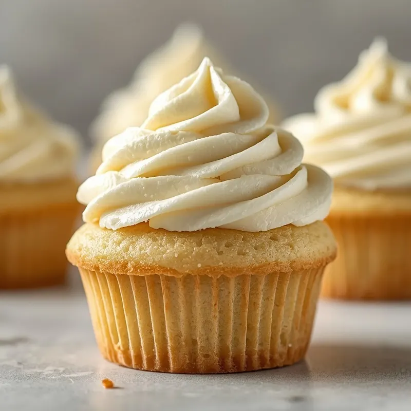 Fluffy Brown Butter Vanilla Cupcakes with Creamy Frosting