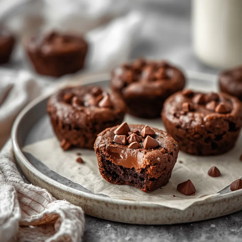 Gooey Brownie Bites with Soft Chocolate Centers Gooey Brownie Bites with Soft Chocolate Centers