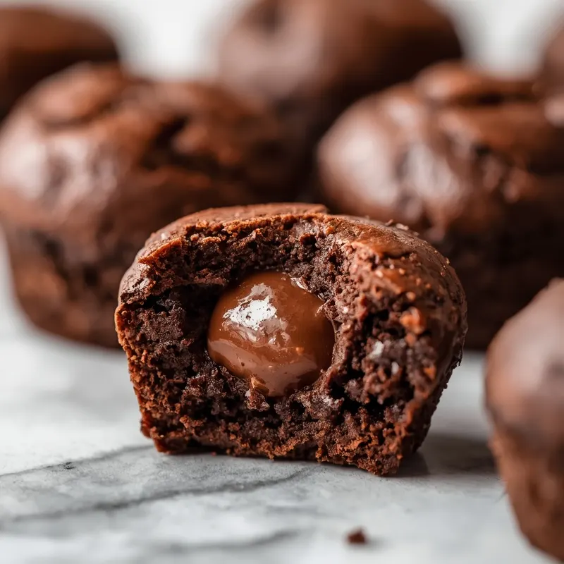 Gooey Brownie Bites with Soft Chocolate Centers Gooey Brownie Bites with Soft Chocolate Centers