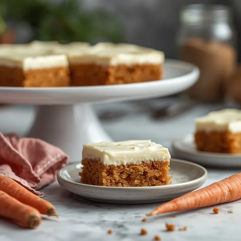 Creamy Carrot Cake Bars with Cream Cheese