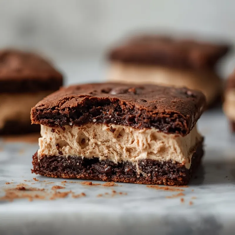 Rich Chocolate Brownie Ice Cream Sandwiches with Soft Brownie Layers Rich Chocolate Brownie Ice Cream Sandwiches with Soft Brownie Layers