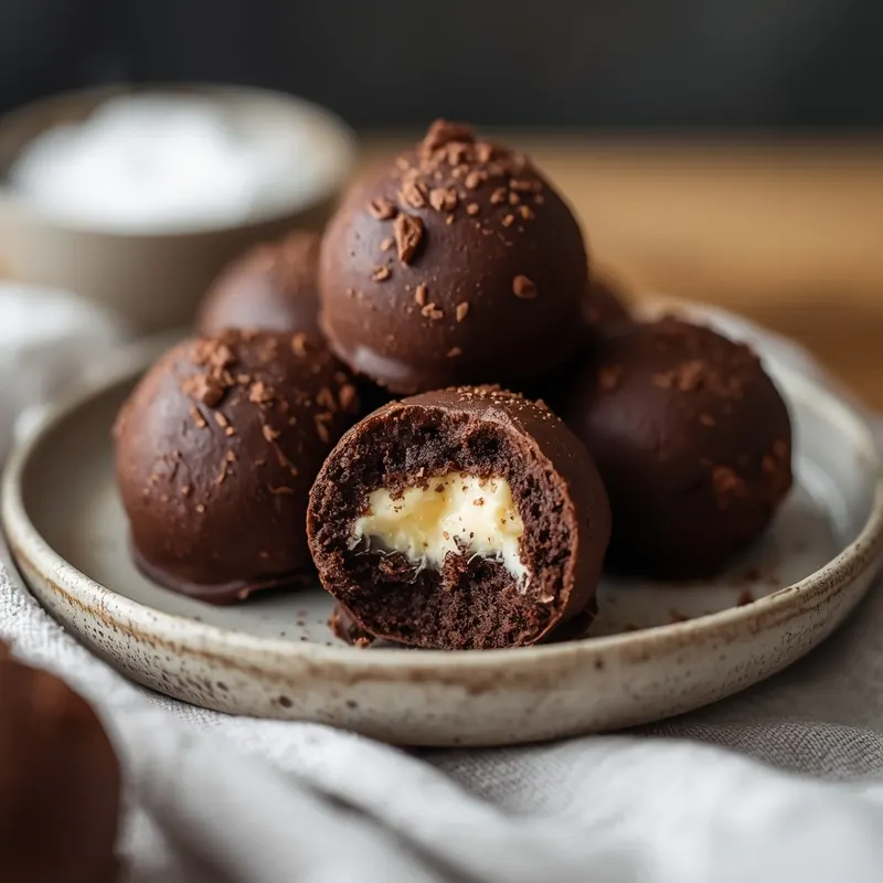 Decadent Chocolate Brownie Truffles with Creamy Centers Decadent Chocolate Brownie Truffles with Creamy Centers
