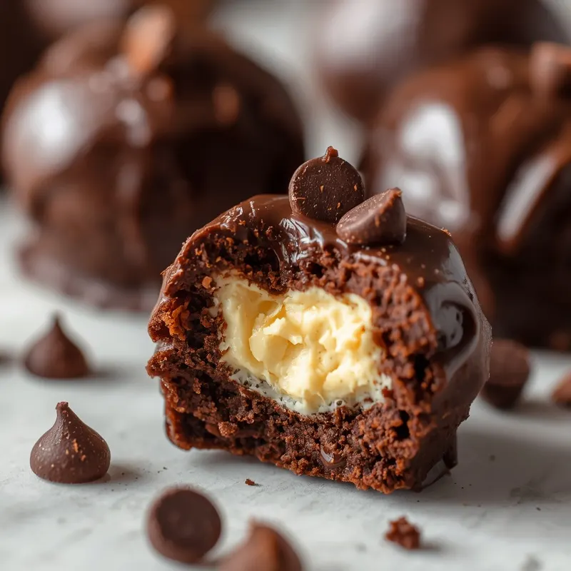 Decadent Chocolate Brownie Truffles with Creamy Centers Decadent Chocolate Brownie Truffles with Creamy Centers