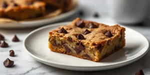 Rich Chocolate Chip Blondies with Buttery Centers