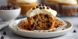Fluffy Chocolate Chip Cupcakes with Creamy Frosting