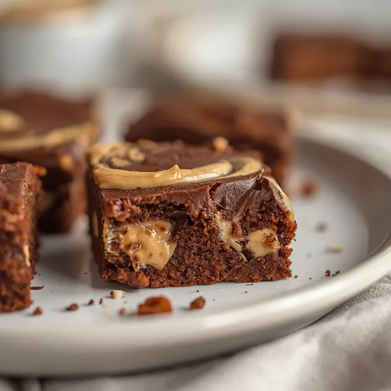 Rich Chocolate Peanut Butter Brownies with Creamy Swirls Rich Chocolate Peanut Butter Brownies with Creamy Swirls