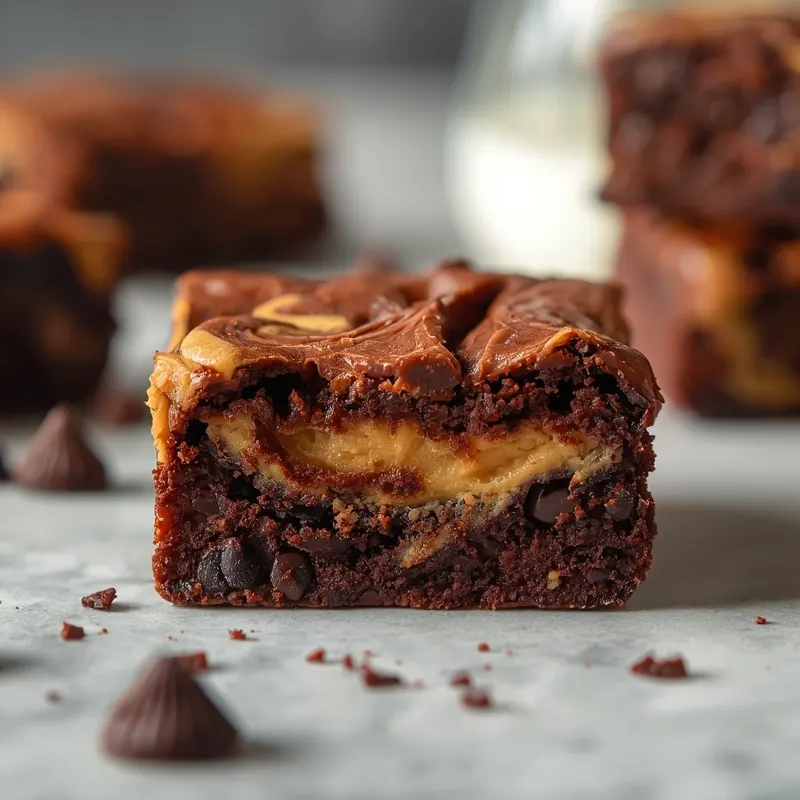 Rich Chocolate Peanut Butter Brownies with Creamy Swirls Rich Chocolate Peanut Butter Brownies with Creamy Swirls