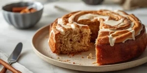 Fluffy Cinnamon Roll Cupcake Cake