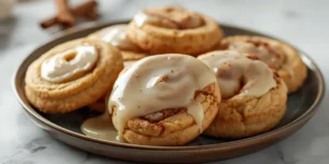 Fluffy Cinnamon Swirl Cookies with Creamy Glaze