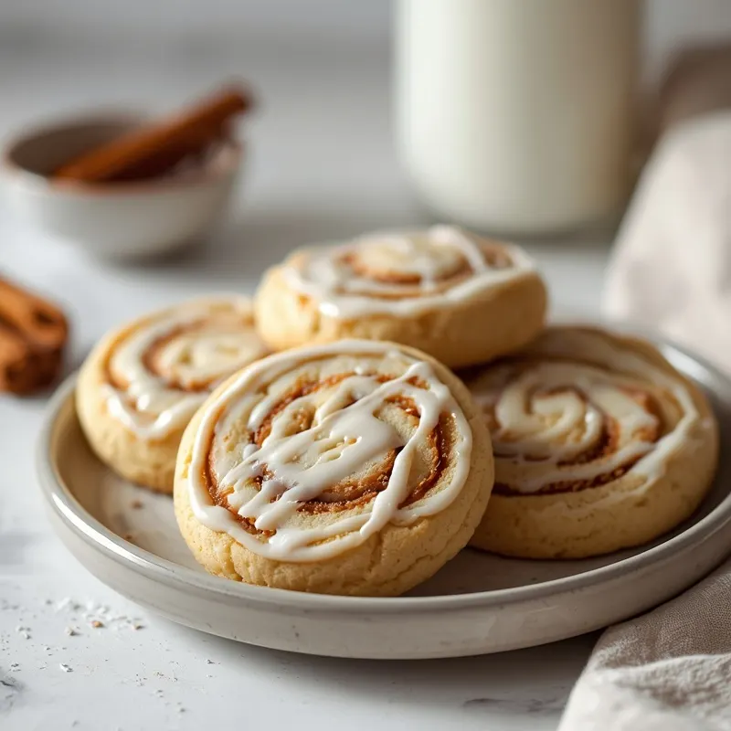 Fluffy Cinnamon Swirl Cookies with Creamy Glaze Fluffy Cinnamon Swirl Cookies with Creamy Glaze