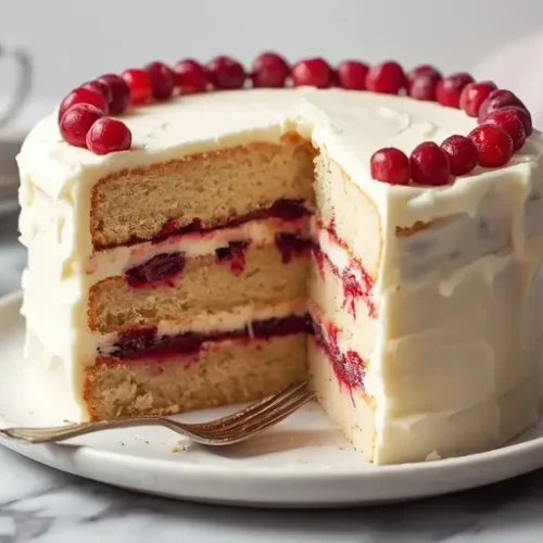 Cranberry Vanilla Layer Cake recipe