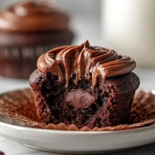 Double Chocolate Brownie Cupcakes recipe