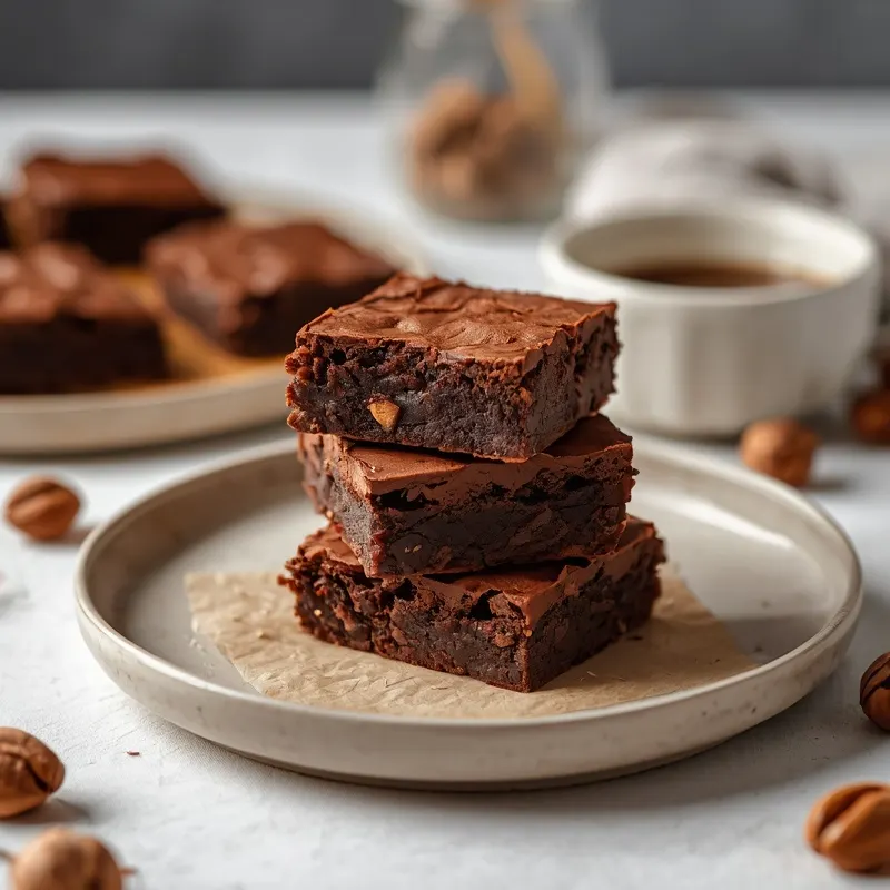 Decadent Hazelnut Fudge Brownies with Creamy Chocolate Flavor