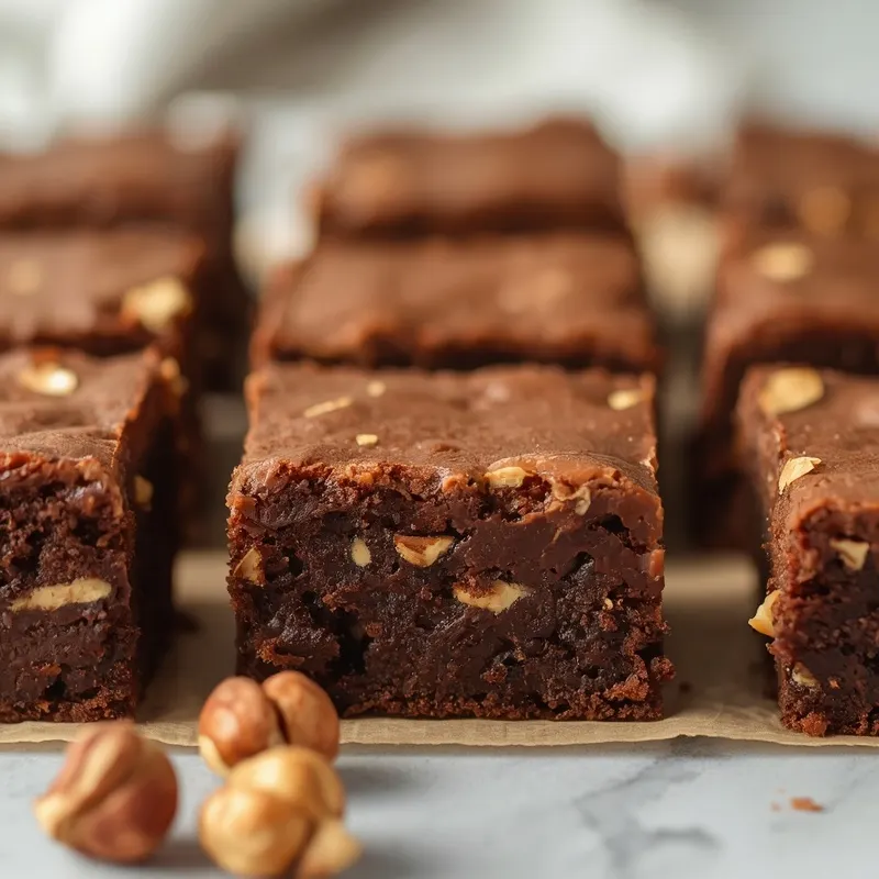 Decadent Hazelnut Fudge Brownies with Creamy Chocolate Flavor