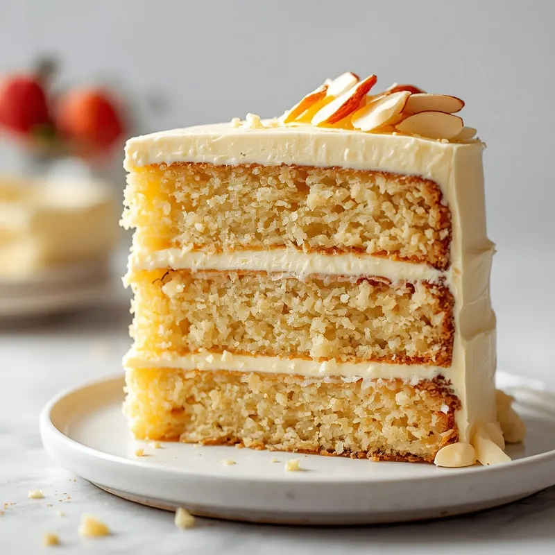 Creamy Honey Almond Layer Cake with Honey Frosting Creamy Honey Almond Layer Cake with Honey Frosting