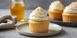 Soft Honey Vanilla Cupcakes with Creamy Frosting