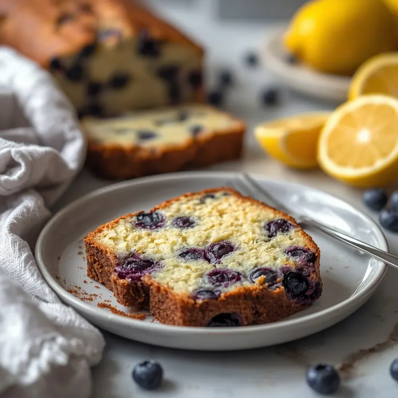 Soft Lemon Blueberry Loaf Cake