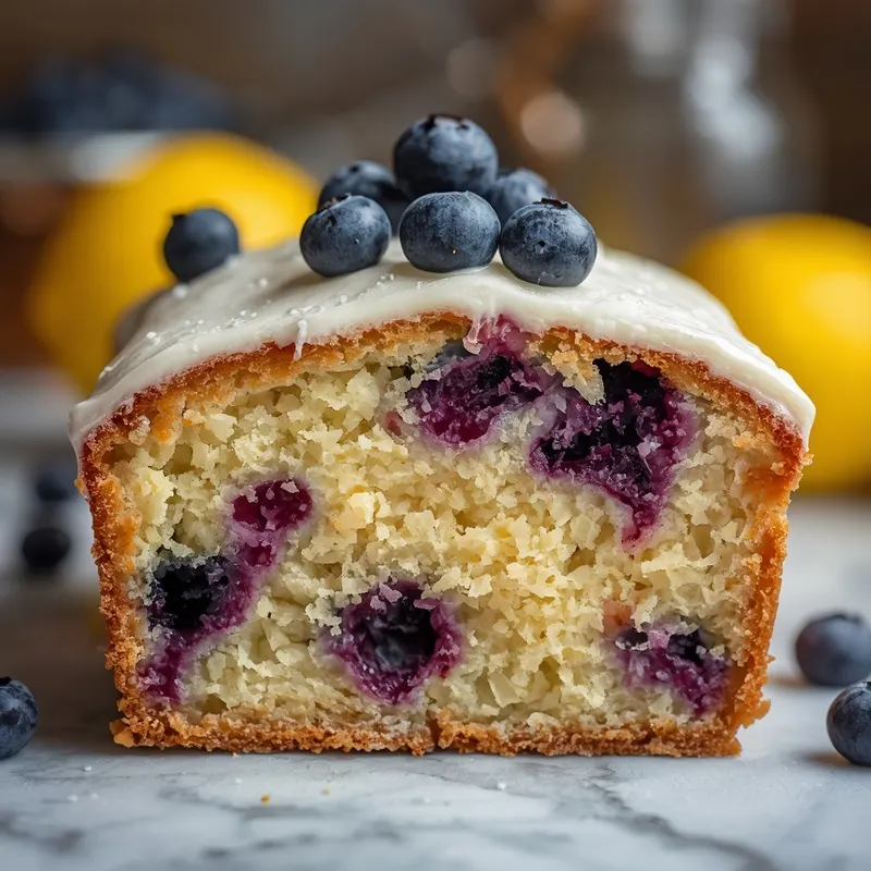 Soft Lemon Blueberry Loaf Cake