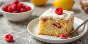 Fluffy Lemon Raspberry Cake with Bright Berry Flavor