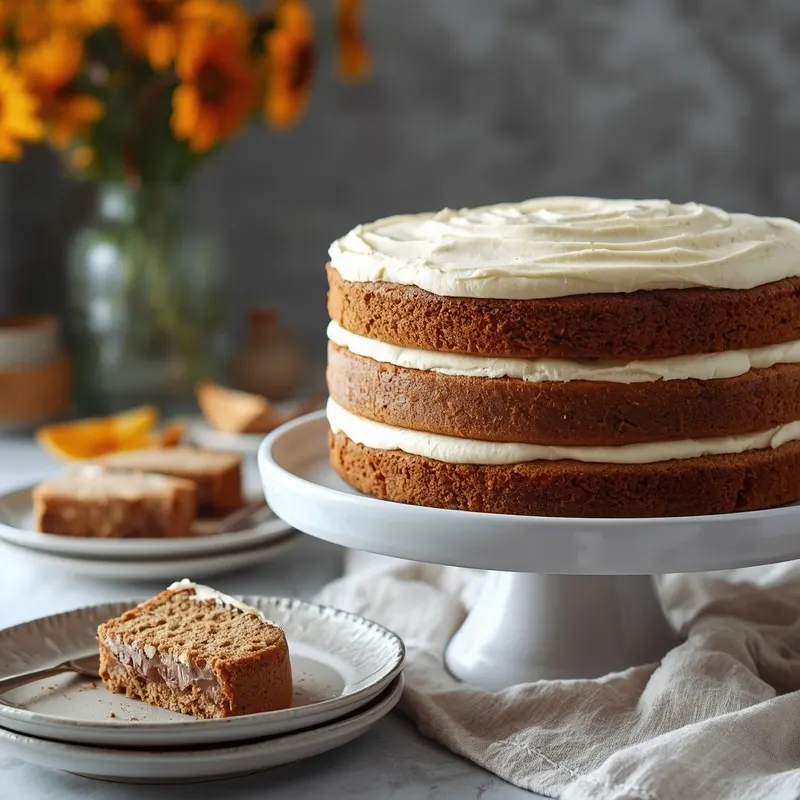 Soft Maple Cinnamon Layer Cake with Creamy Frosting Soft Maple Cinnamon Layer Cake with Creamy Frosting