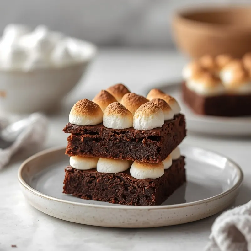 Rich Marshmallow Brownies with Gooey Chocolate Layers