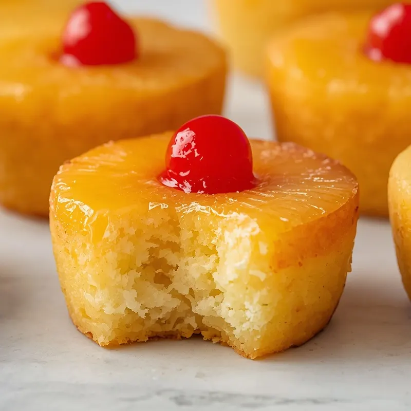 Golden Mini Pineapple Upside Down Cakes for Parties Golden Mini Pineapple Upside Down Cakes for Parties