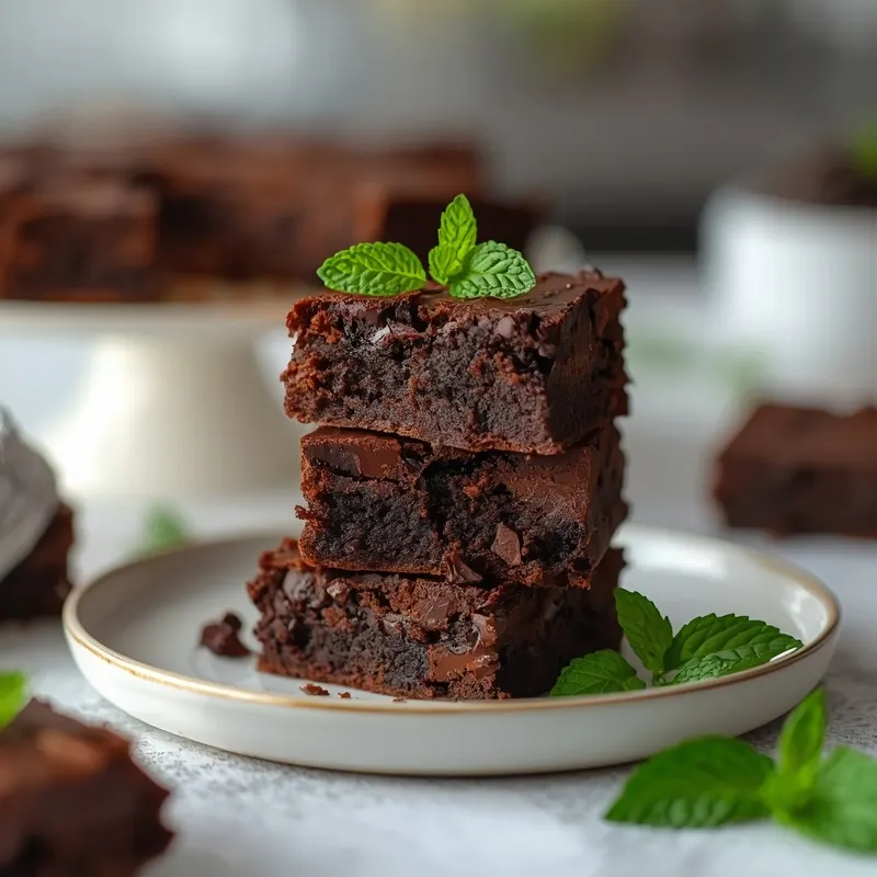Rich Mint Chocolate Brownies with Fudgy Layers Rich Mint Chocolate Brownies with Fudgy Layers