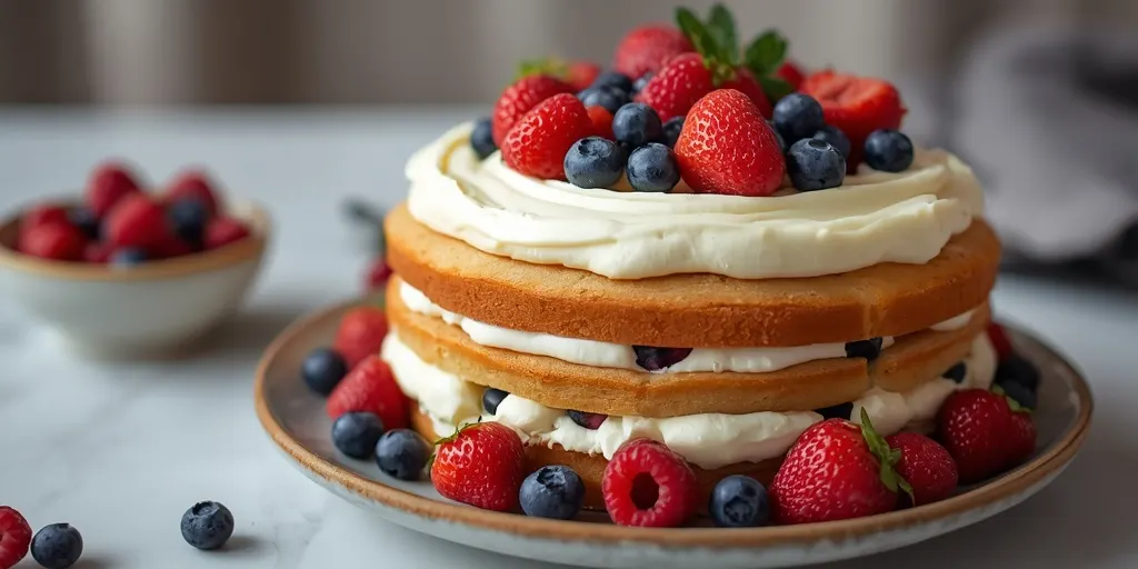 Mixed Berry Vanilla Layer Cake recipe