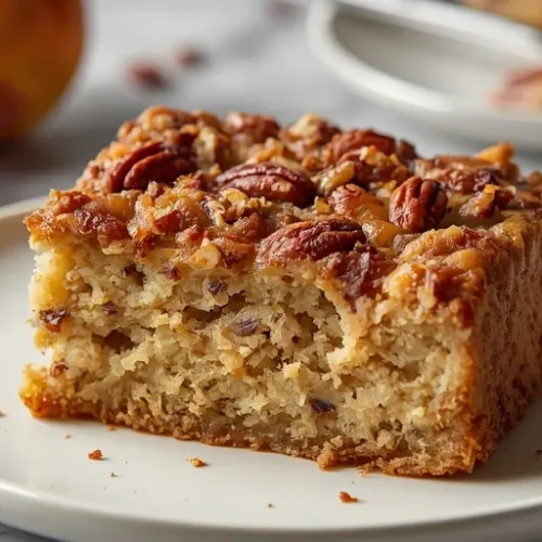 Peach Cobbler Pecan Cake recipe