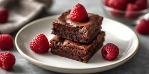 Rich Raspberry Brownies with Fudgy Chocolate Layers