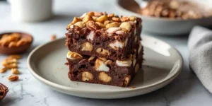 Rich Rocky Road Brownies with Gooey Marshmallows