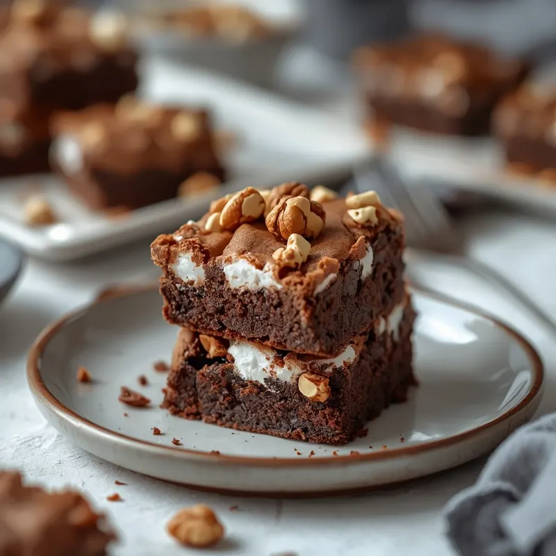 Rich Rocky Road Brownies with Gooey Marshmallows Rich Rocky Road Brownies with Gooey Marshmallows