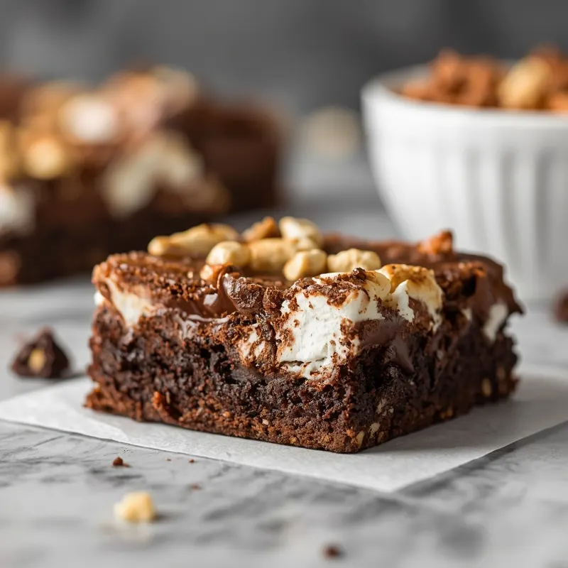 Rich Rocky Road Brownies with Gooey Marshmallows Rich Rocky Road Brownies with Gooey Marshmallows