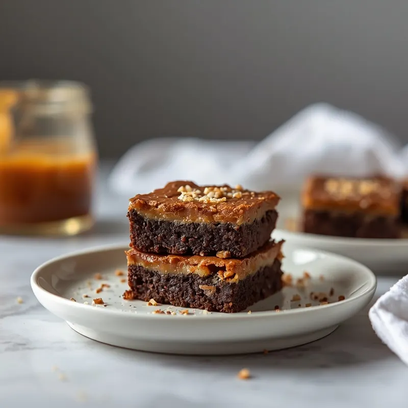 Creamy Salted Caramel Brownie Bars
